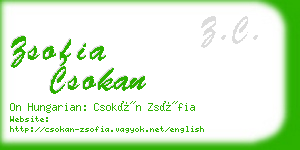 zsofia csokan business card